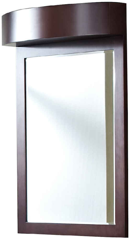 24 x 36 in Coffee Rectangle Birch Wood-Veneer Wood Mirror