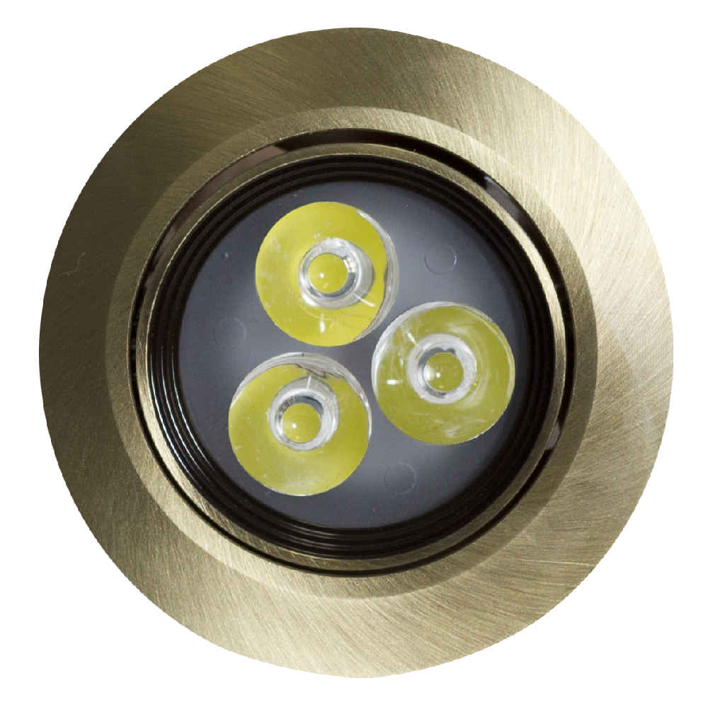 3.5 in Antique Brass Round Aluminum Pot Light, ETL-ROHS-Energy Star Certified