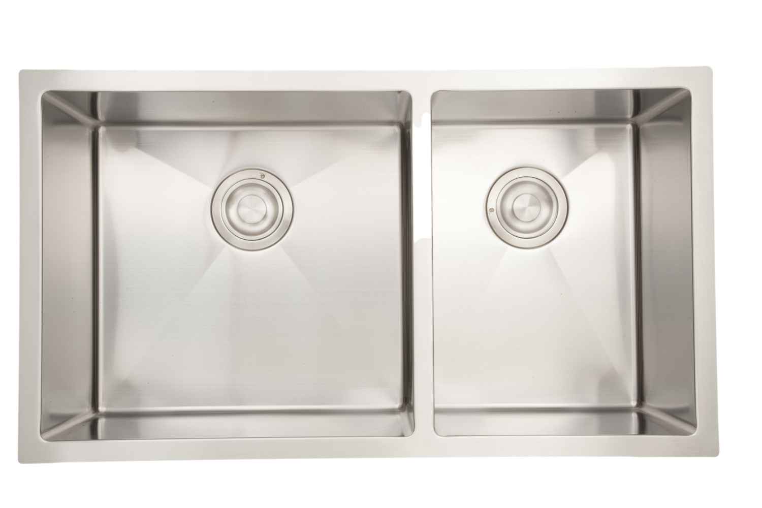 34 x 18 in Stainless Steel Rectangle 16 Gauge Double Bowl Undermount Kitchen Sink, CSA Certified