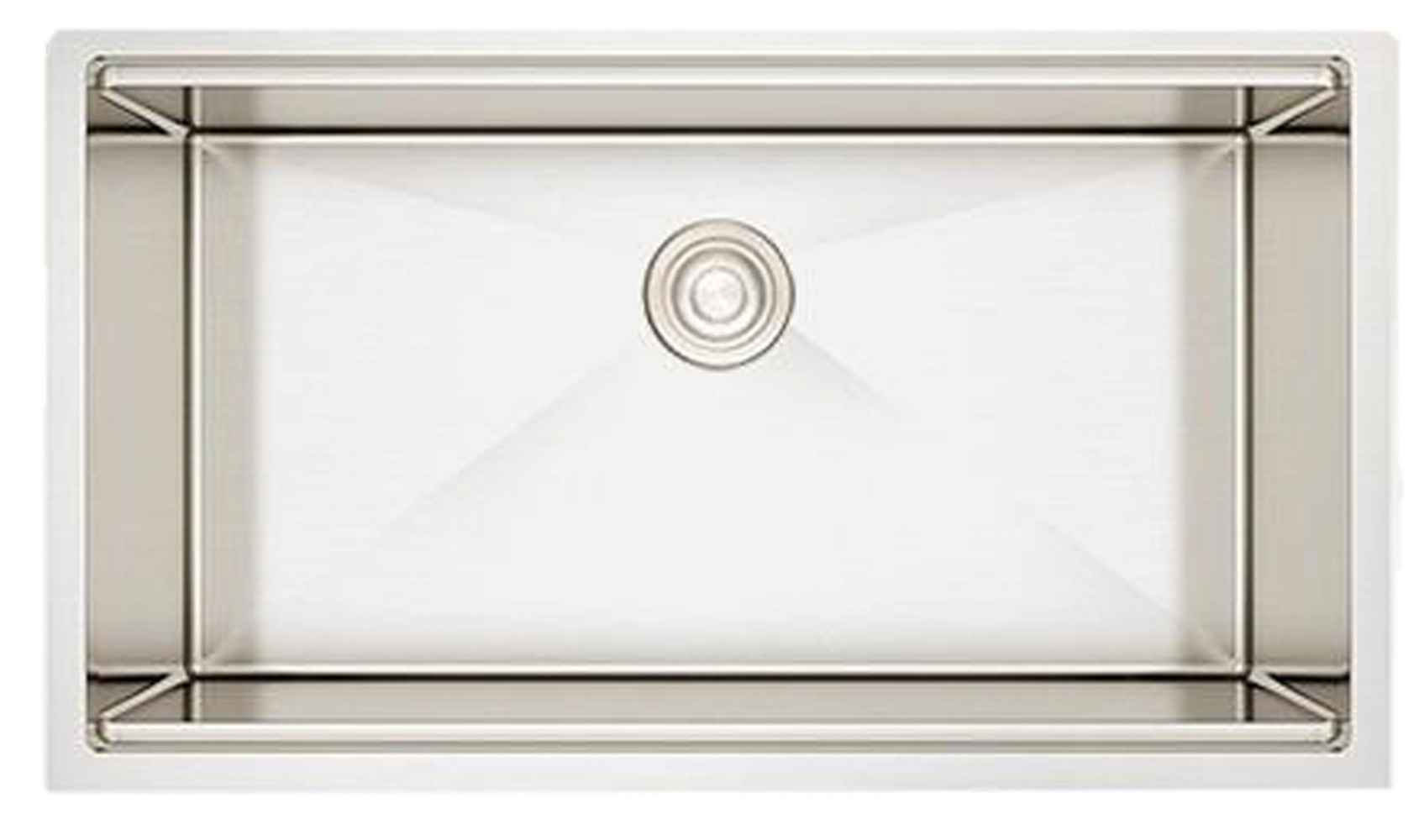 33 x 19 in Stainless Steel Rectangle 16 Gauge Single Bowl Undermount Kitchen Sink, CSA Certified