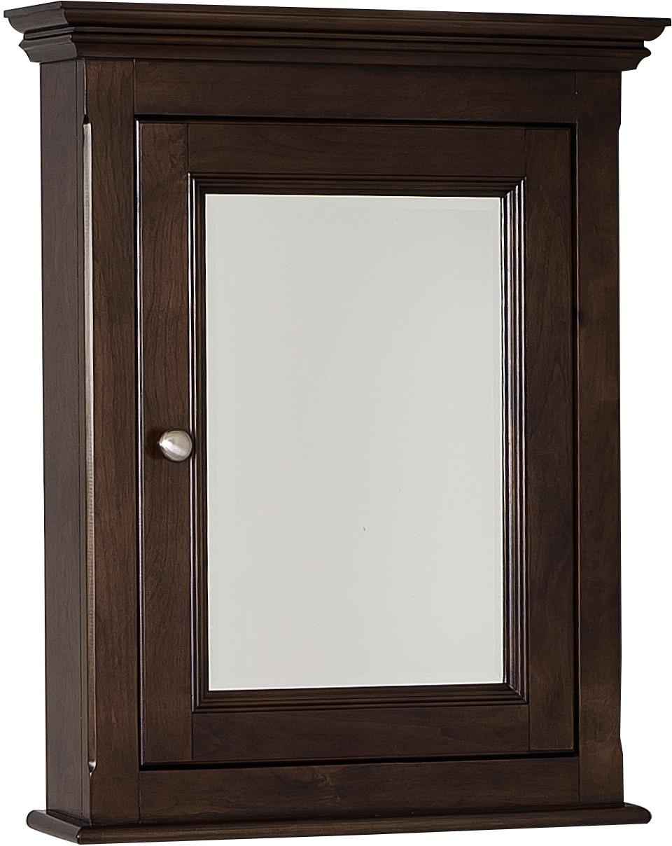 24 x 30 in Walnut Rectangle Birch Wood-Veneer Medicine Cabinet