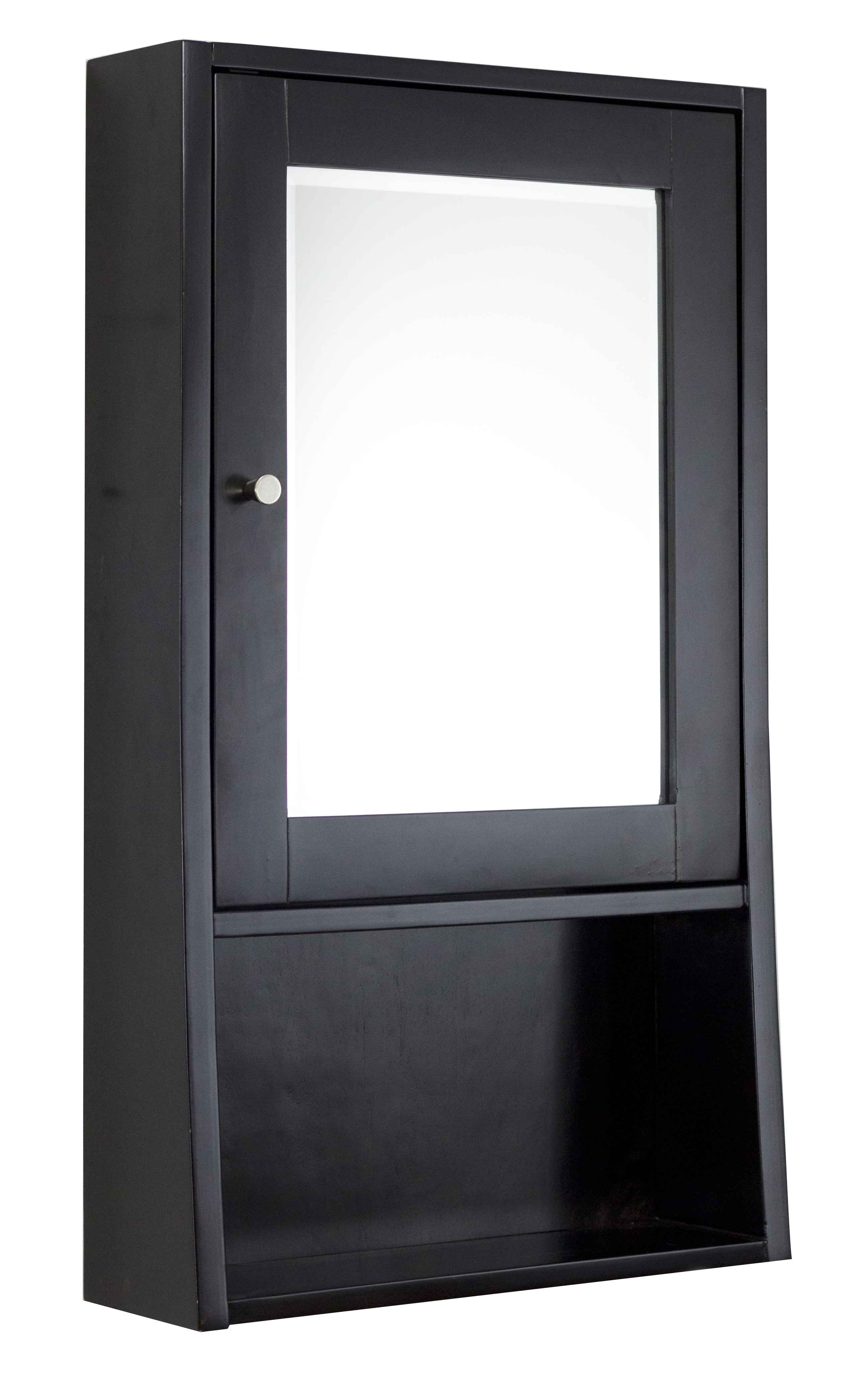 20 x 34 in Espresso Rectangle Birch Wood-Veneer Medicine Cabinet