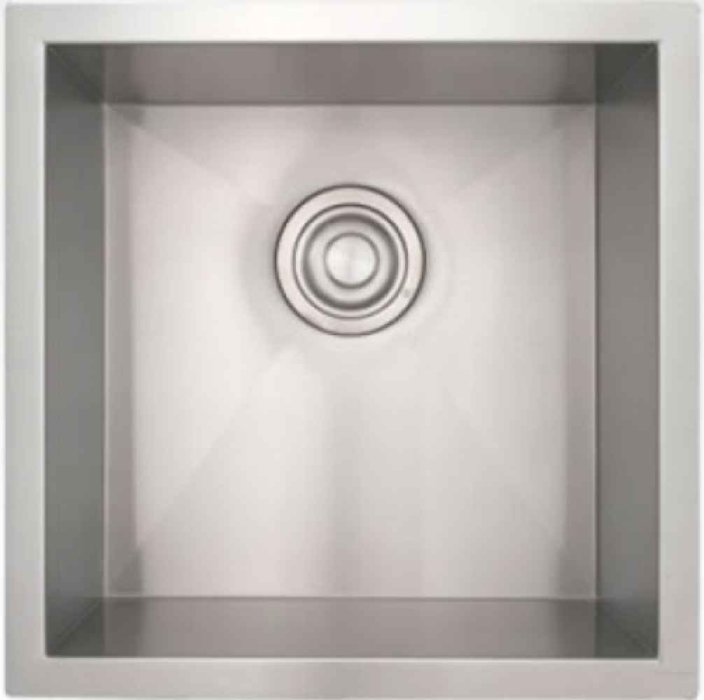 17 x 17 in Stainless Steel Square 18 Gauge Single Bowl Undermount Laundry Sink