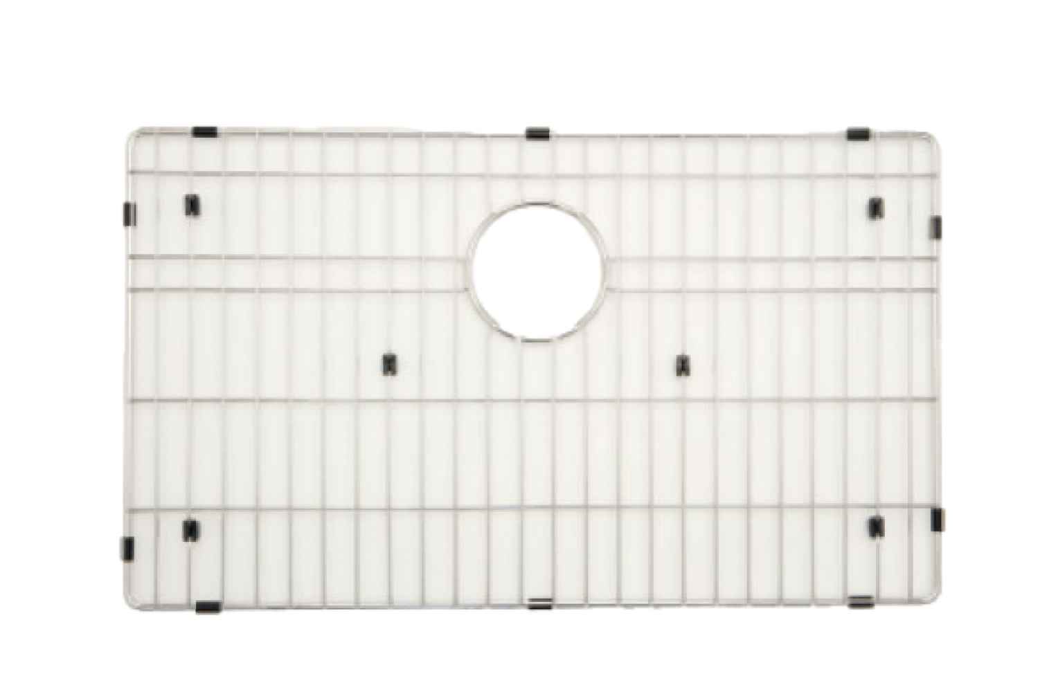 27 x 16 in Chrome Rectangle Stainless Steel Laundry Sink Grid, CSA Certified