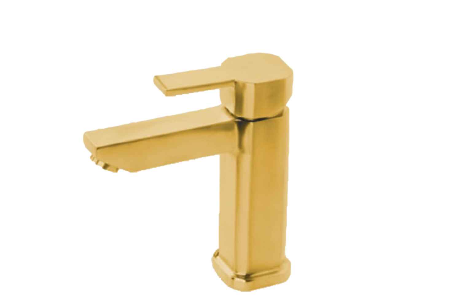 Gold Square Stainless Steel Bathroom Sink Faucet, CSA Certified