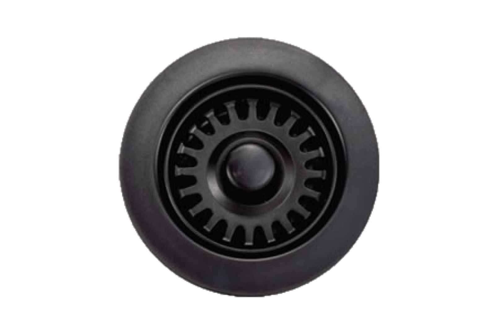 Black Round Stainless Steel 18 Gauge Kitchen Sink Strainer, CSA Certified
