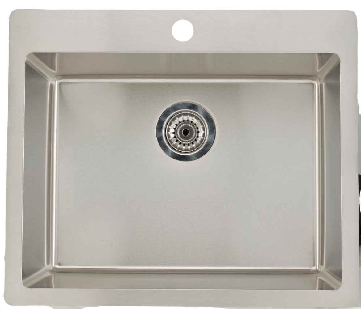 27.75 x 20.25 in Stainless Steel Rectangle 18 Gauge Single Bowl Drop In Laundry Sink, CSA Certified
