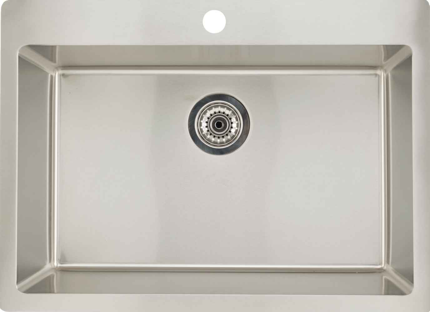 32 x 21 in Stainless Steel Rectangle 18 Gauge Single Bowl Drop In Laundry Sink, CSA Certified