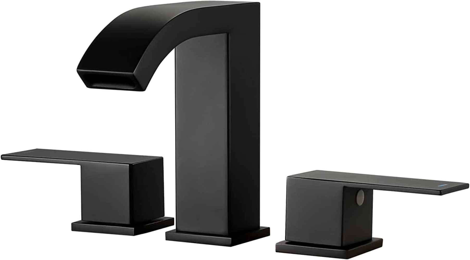 Black Square Stainless Steel Bathroom Sink Faucet