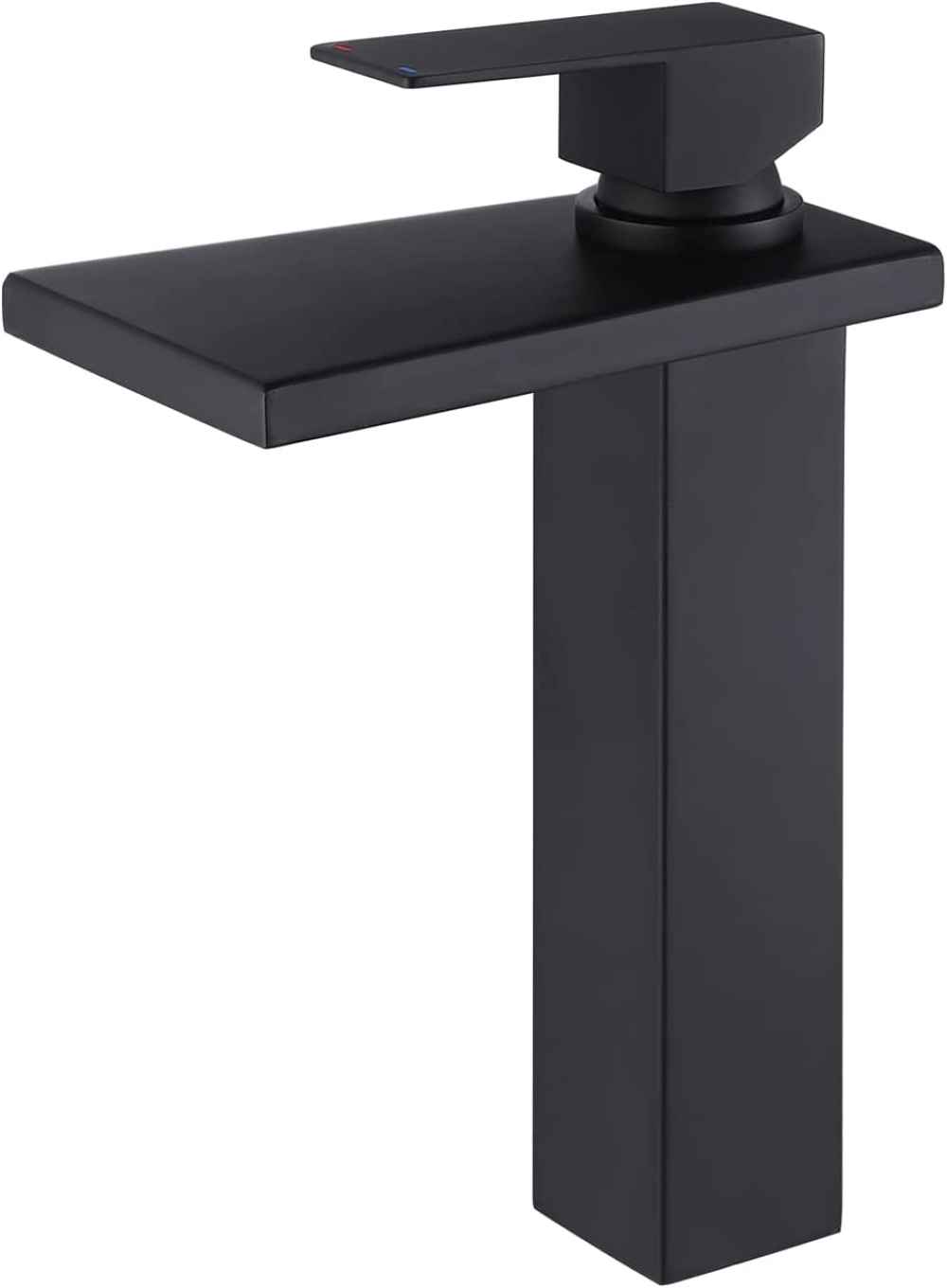 Matte Black Rectangle Stainless Steel Bathroom Sink Faucet, CUPC Certified