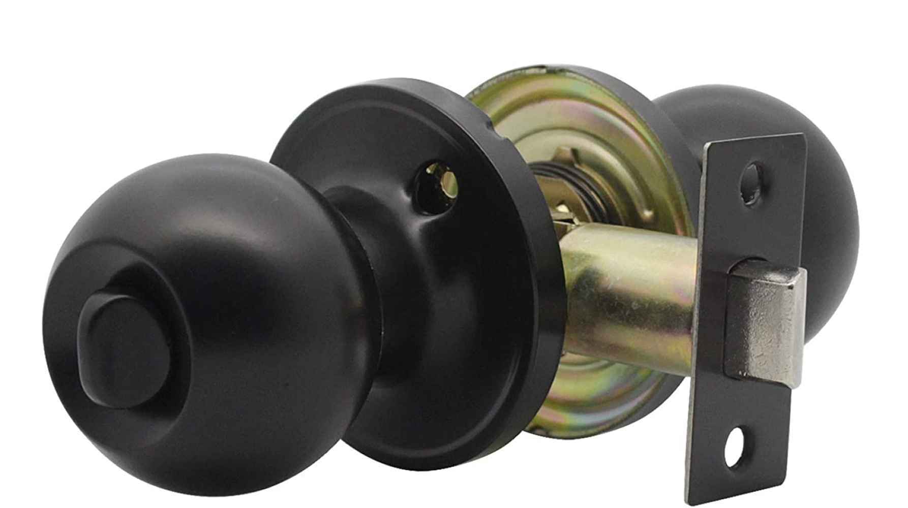2.5 in Black Round Stainless Steel Door Lock