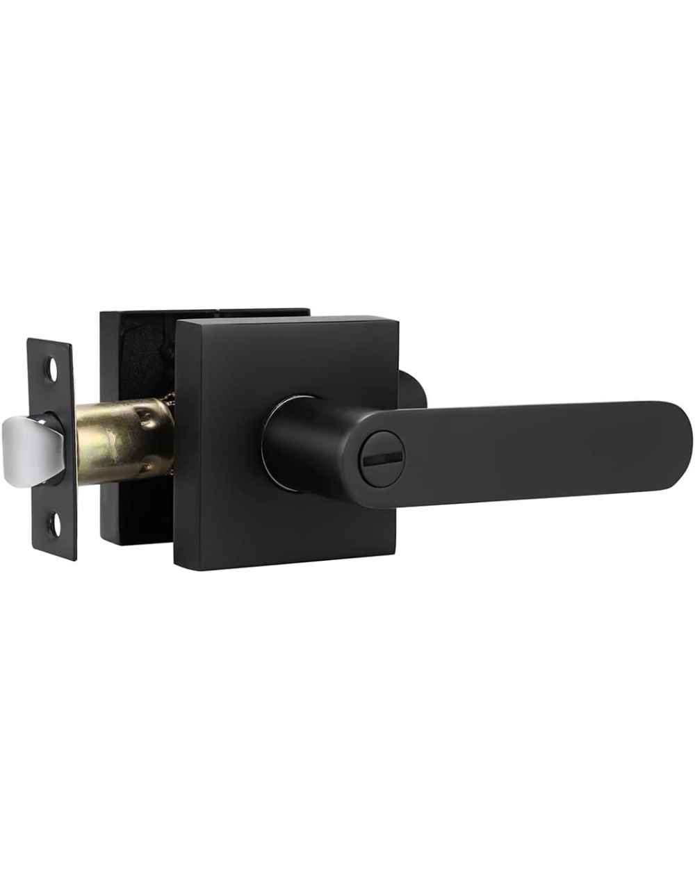 5 in Black Square Zinc Alloy Door Lock