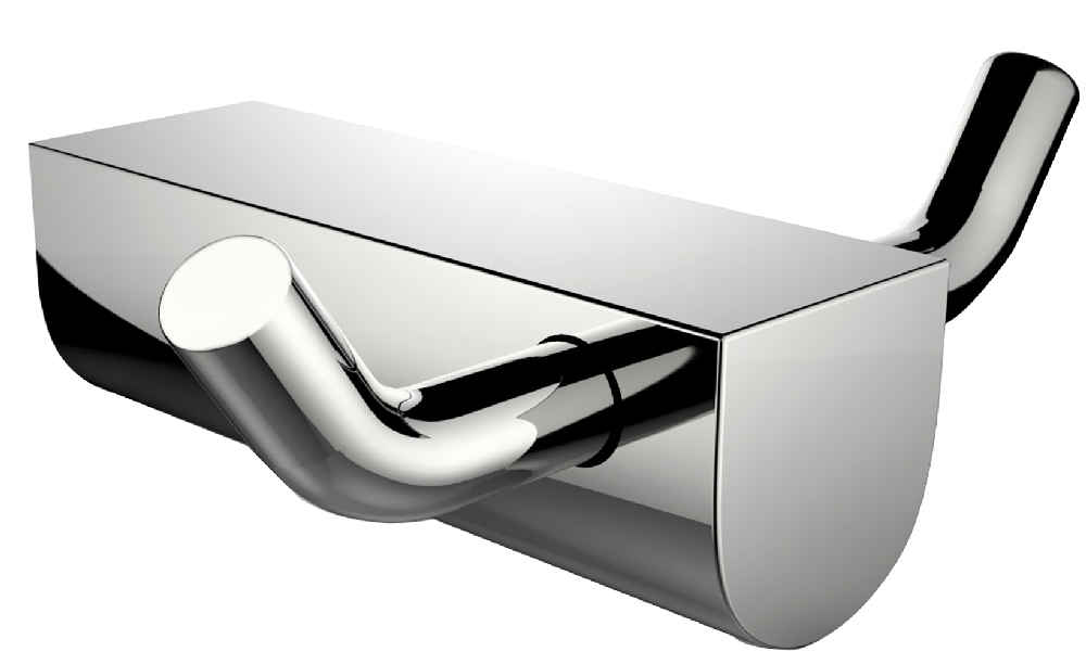 4 x 1.4 in Chrome Rectangle Stainless Steel Robe Hook