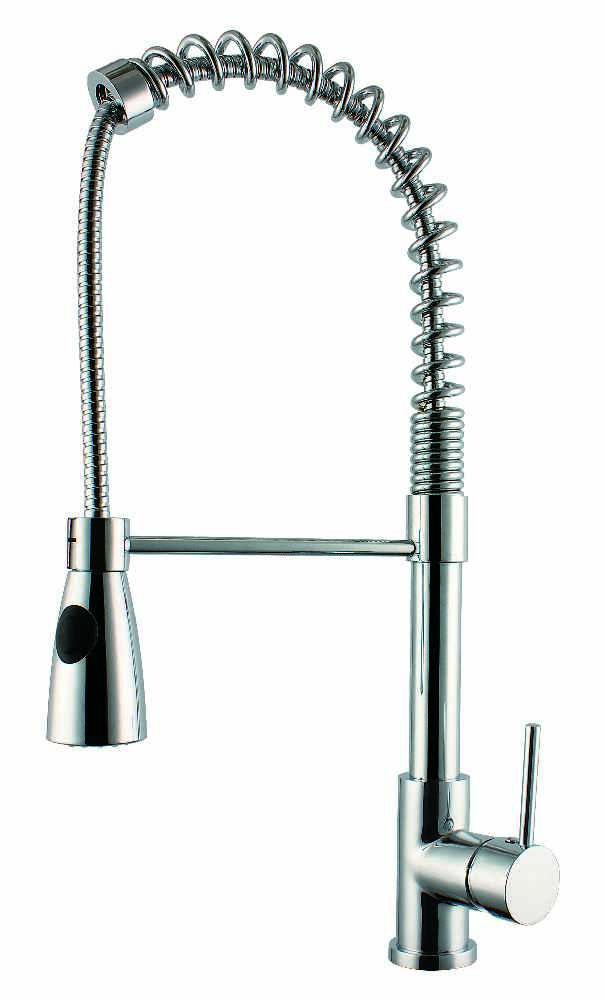 Chrome Round Stainless Steel Kitchen Sink Faucet, CUPC Certified