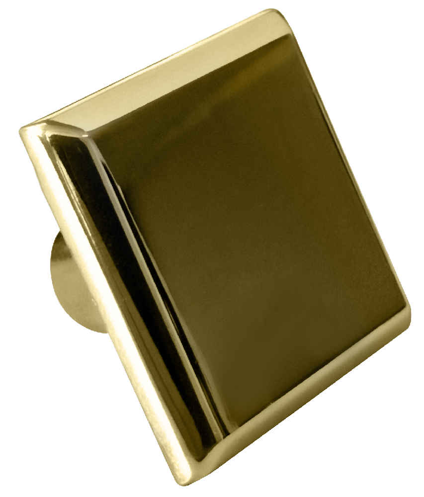 1.2 x 1.2 in Gold Square Stainless Steel Cabinet Knob