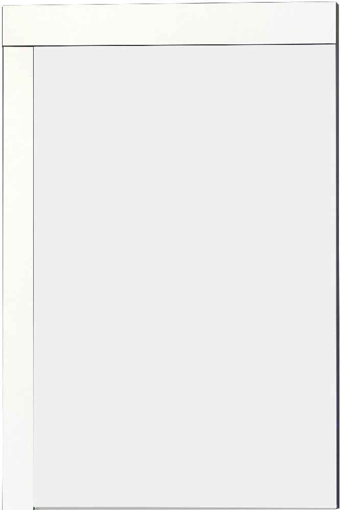23.5 x 35.5 in White Rectangle Plywood-Veneer Wood Mirror