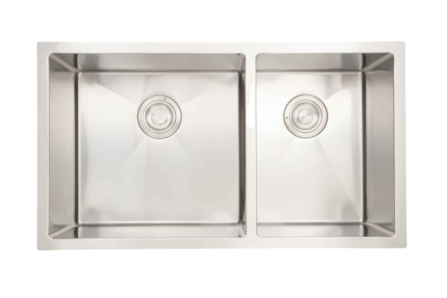 33 x 18 in Stainless Steel Rectangle 18 Gauge Double Bowl Undermount Kitchen Sink, CSA Certified