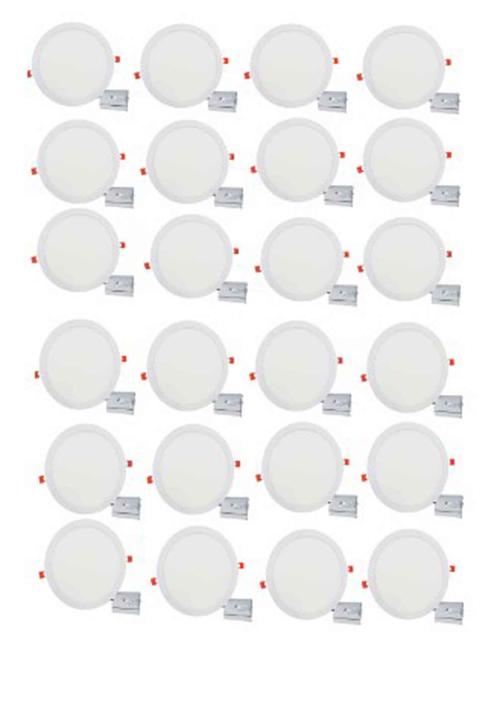 12 in White Round Aluminum Pot Light Set, ETL-ROHS-Energy Star Certified