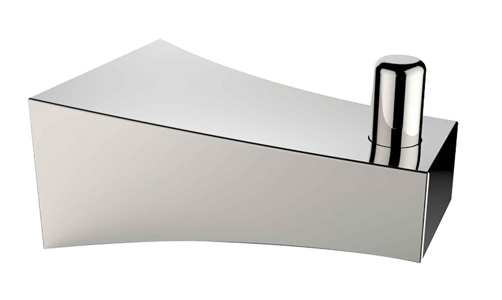 2.17 x 1.97 in Chrome Rectangle Stainless Steel Robe Hook