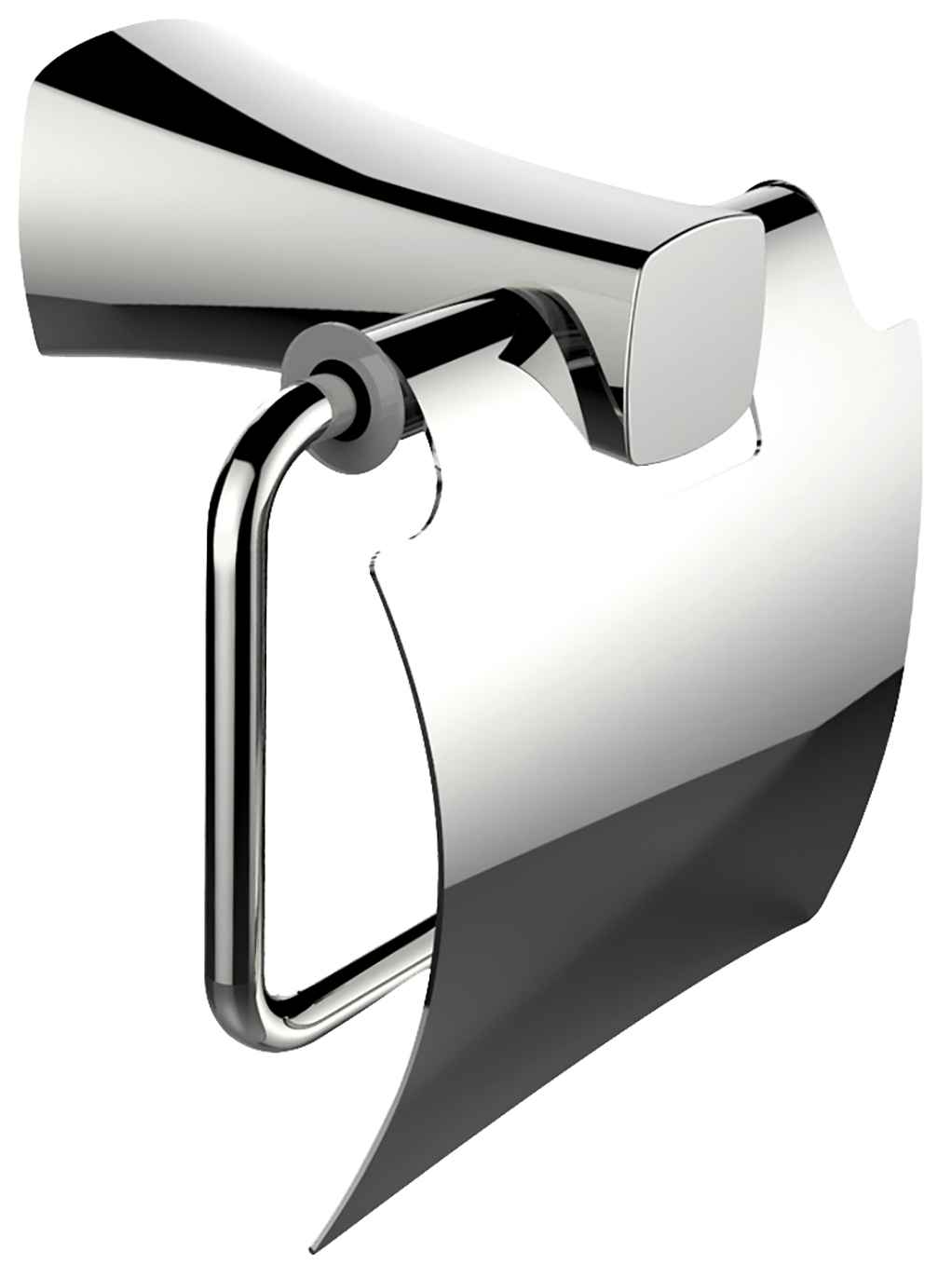 5.67 x 6.24 in Chrome Rectangle Stainless Steel Toilet Paper Roll Holder