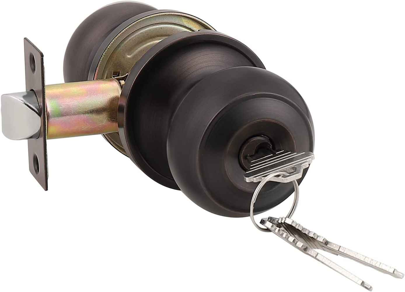 2.5 in Oil Rubbed Bronze Round Stainless Steel Door Lock