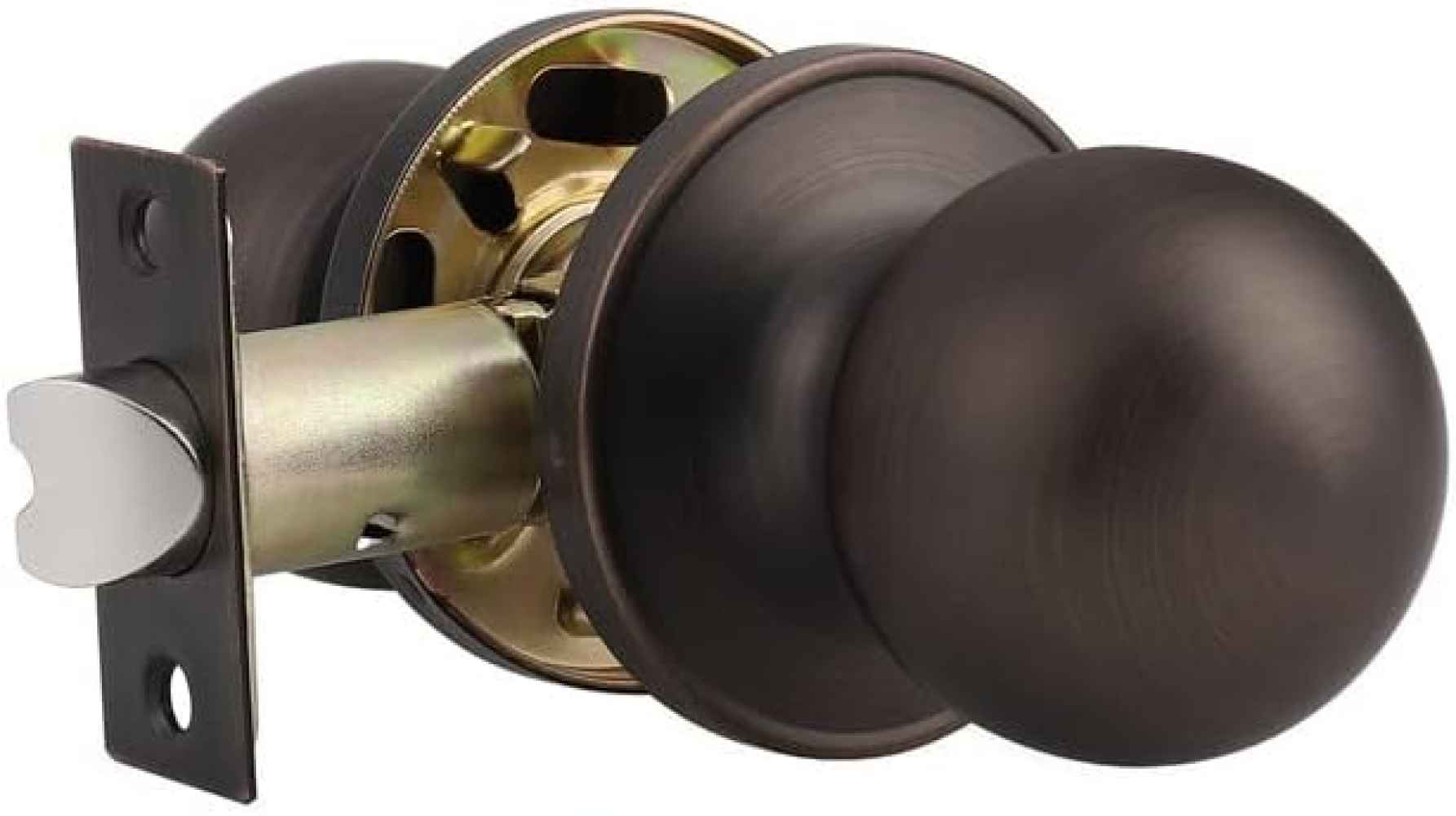 2.5 in Oil Rubbed Bronze Round Stainless Steel Door Lock
