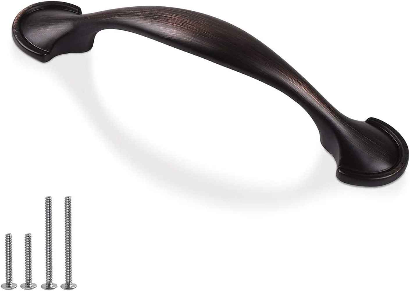 4.06 x 0.9 in Oil Rubbed Bronze Arc Zinc Alloy Cabinet Handle