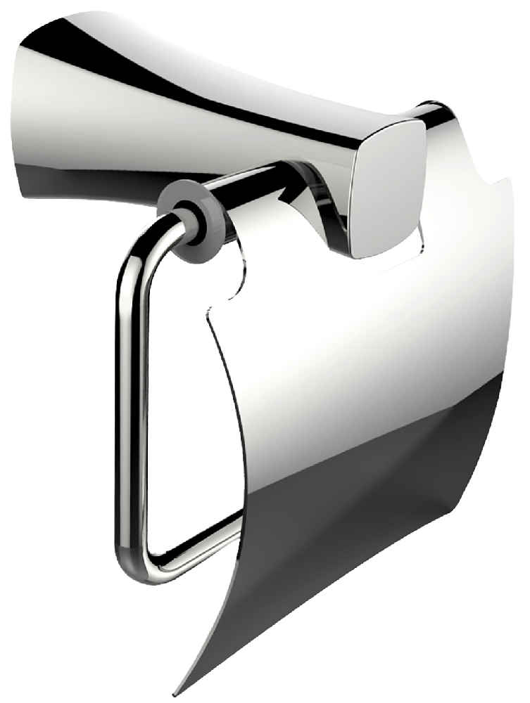 5.67 x 6.24 in Chrome Rectangle Stainless Steel Toilet Paper Roll Holder