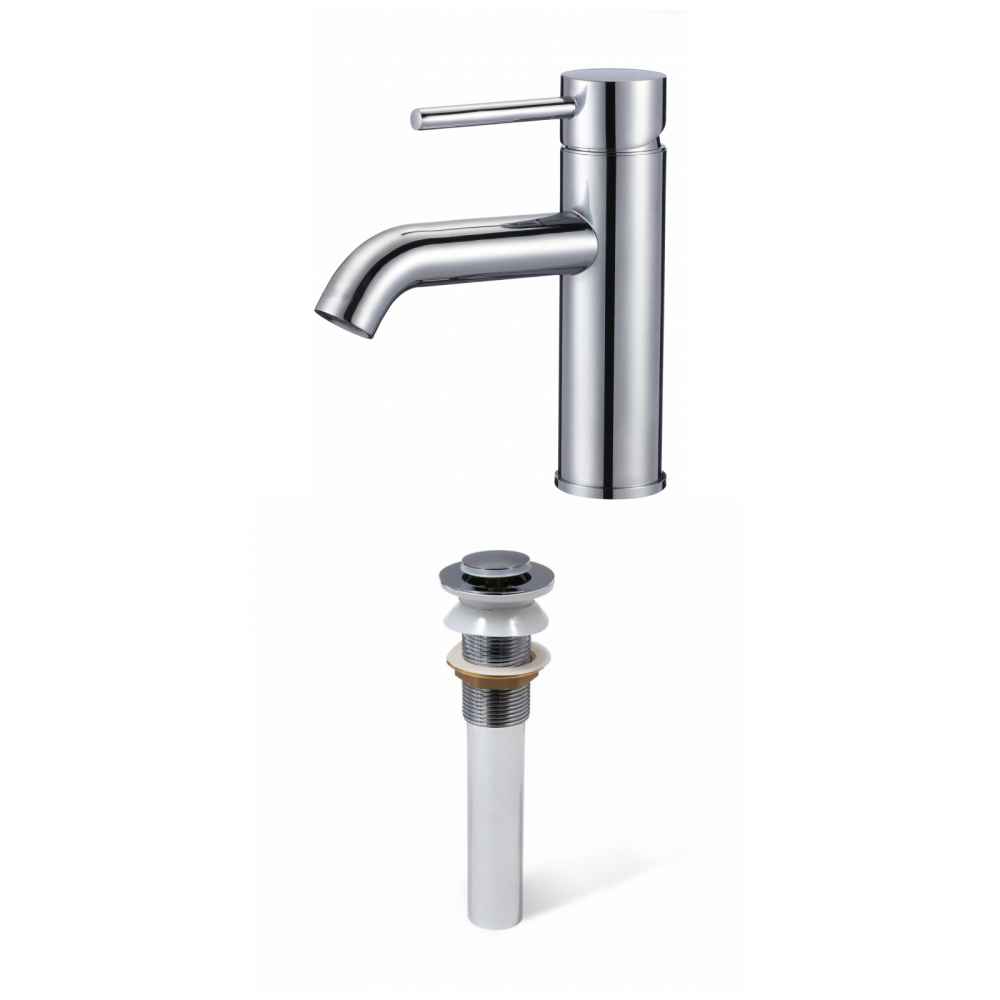 3 x 6 in Chrome Lead Free Brass Bathroom Sink Faucet Set, CUPC Certified