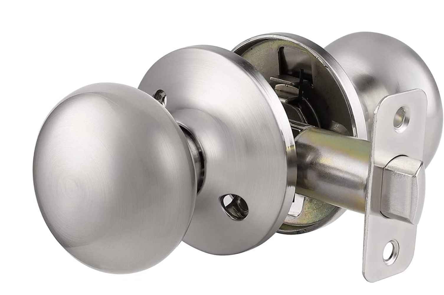 2.6 in Brushed Nickel Round Stainless Steel Door Lock