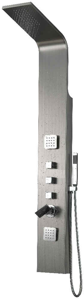 7.87-in. x 63-in. Shower Panel Chrome Stainless Steel CUPC