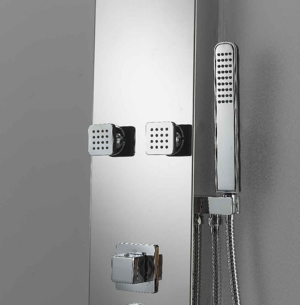 7.87-in. x 59-in. Shower Panel Chrome Stainless Steel CUPC