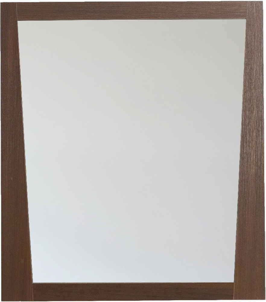 29.5-in. W 33.5-in. H Modern Plywood-Melamine Wood Mirror In Wenge