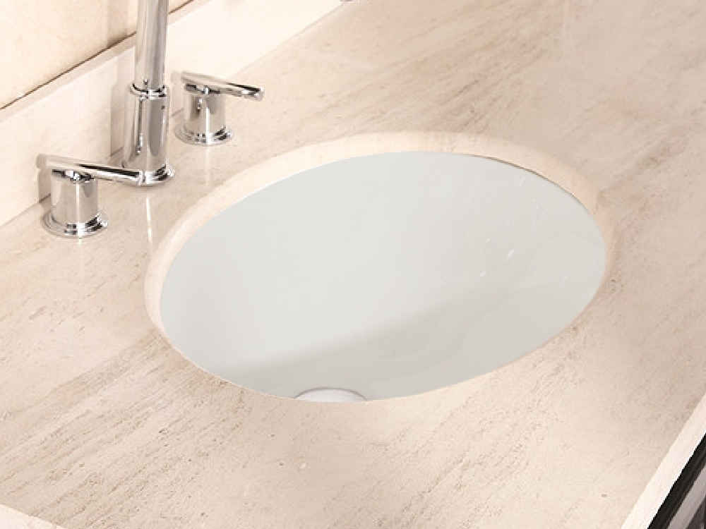 19.75-in. x 15.75-in. Ceramic Bathroom Undermount Sink In Biscuit