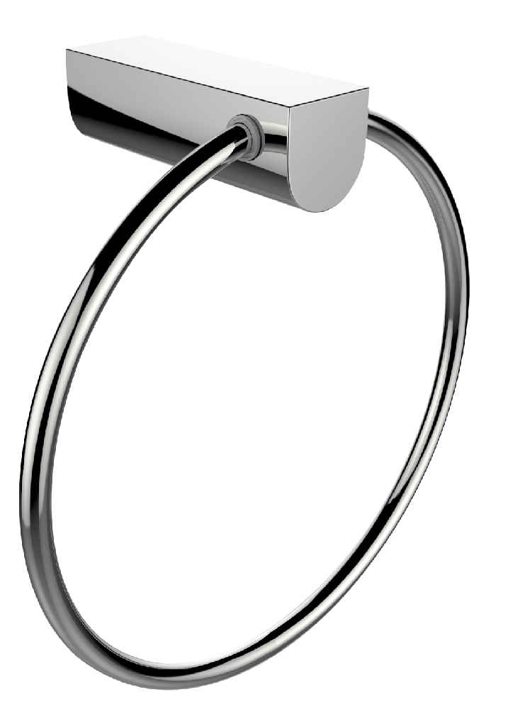 Chrome Plated Towel Ring With Toilet Paper Holder Accessory Set