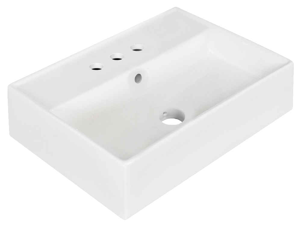 19.75-in. x 13.75-in. Rectangle Bathroom Vessel Sink White Enamel Glaze