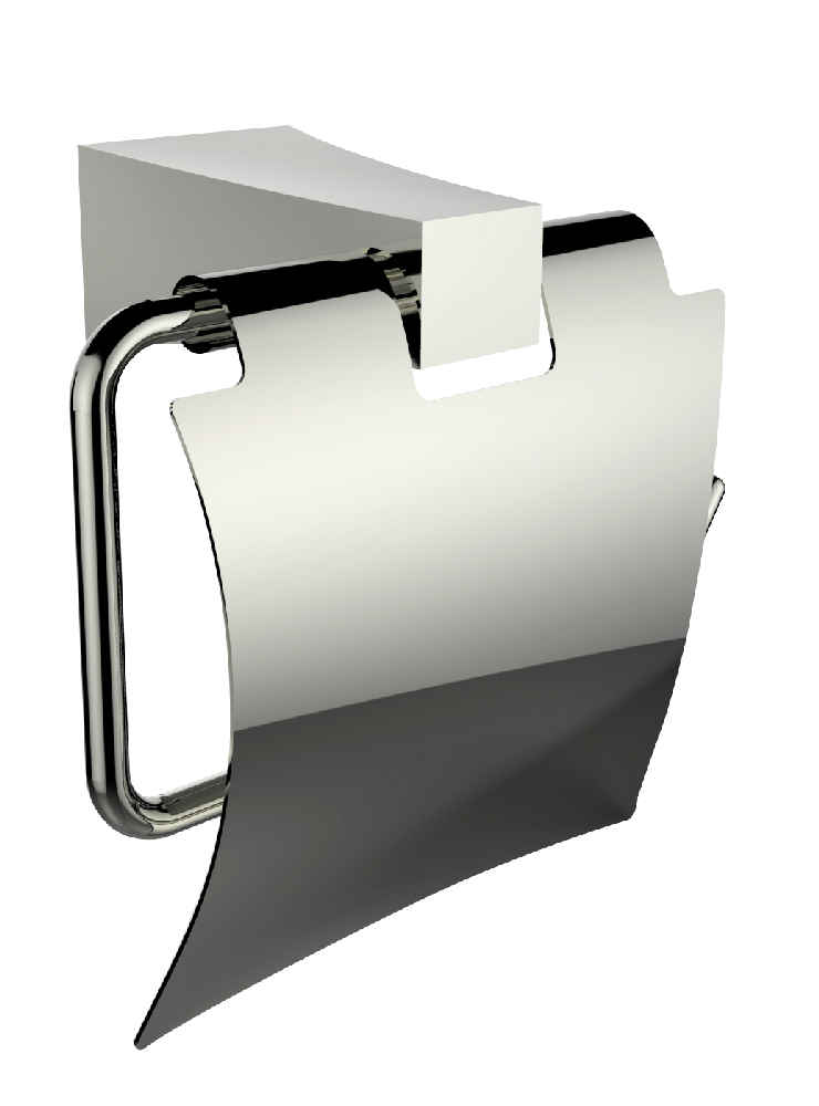 Chrome Plated Toilet Paper Holder With Single Rod Towel Rack Accessory Set