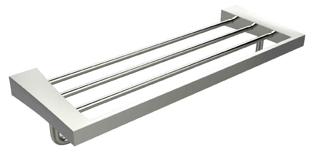 Chrome Plated Toilet Paper Holder With Multi-Rod Towel Rack Accessory Set