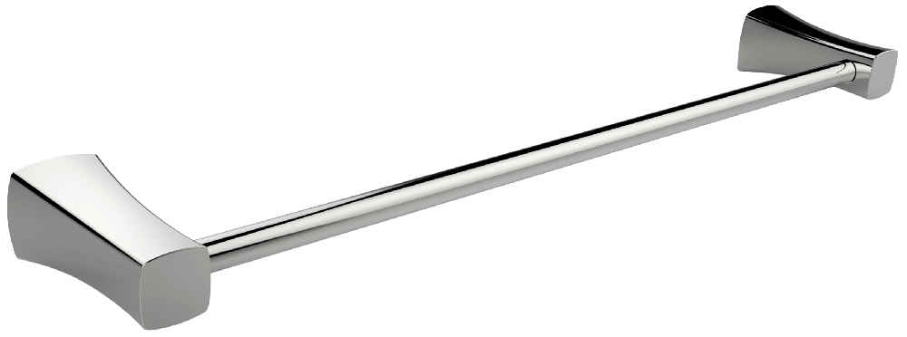 Chrome Plated Towel Ring With Single Rod Towel Rack Accessory Set