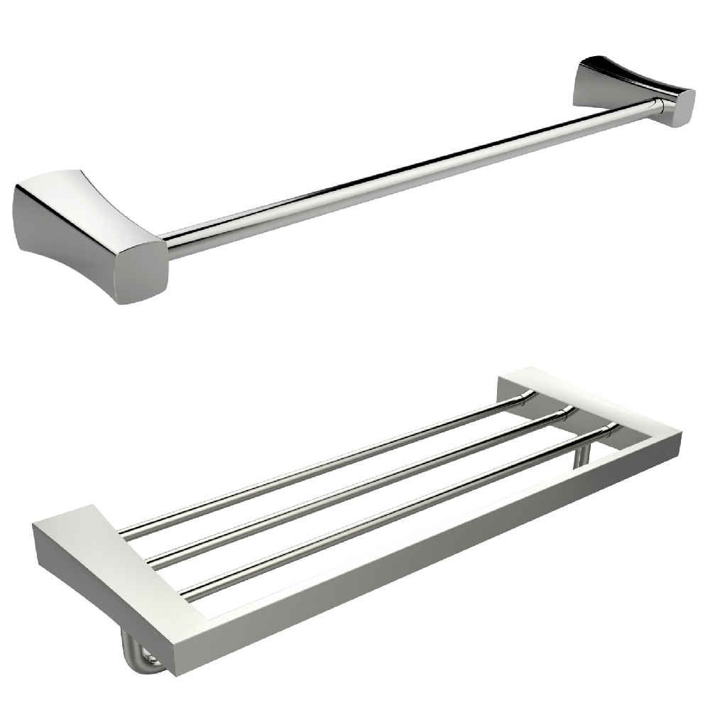 Single Rod And Multi-Rod Towel Rack Accessory Set