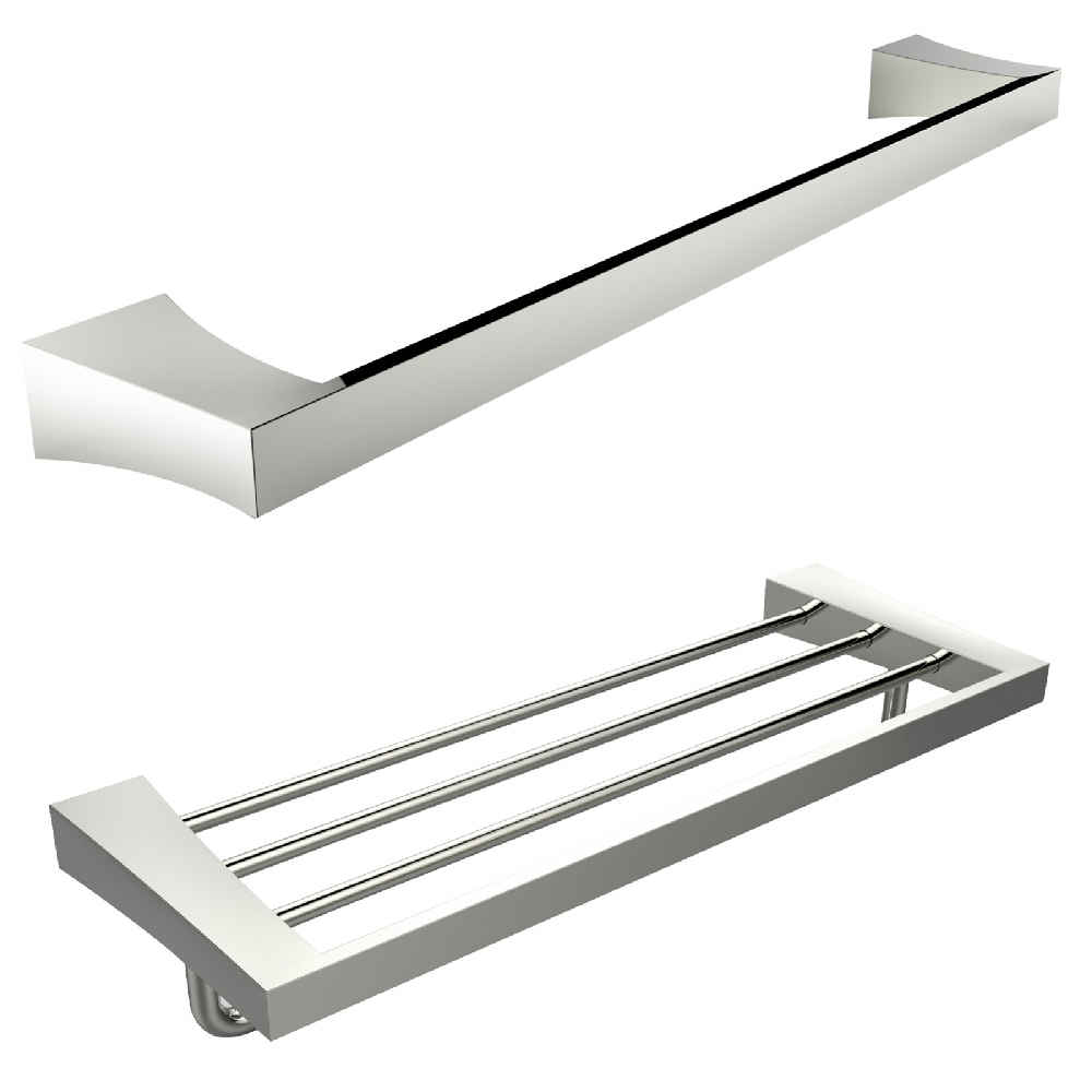 Single Rod And Multi-Rod Towel Rack Accessory Set