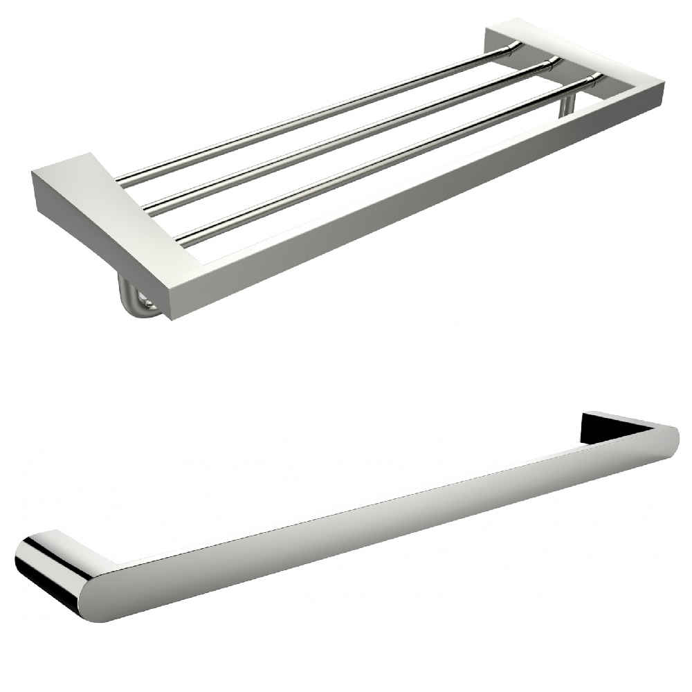 Single Rod And Multi-Rod Towel Rack Accessory Set