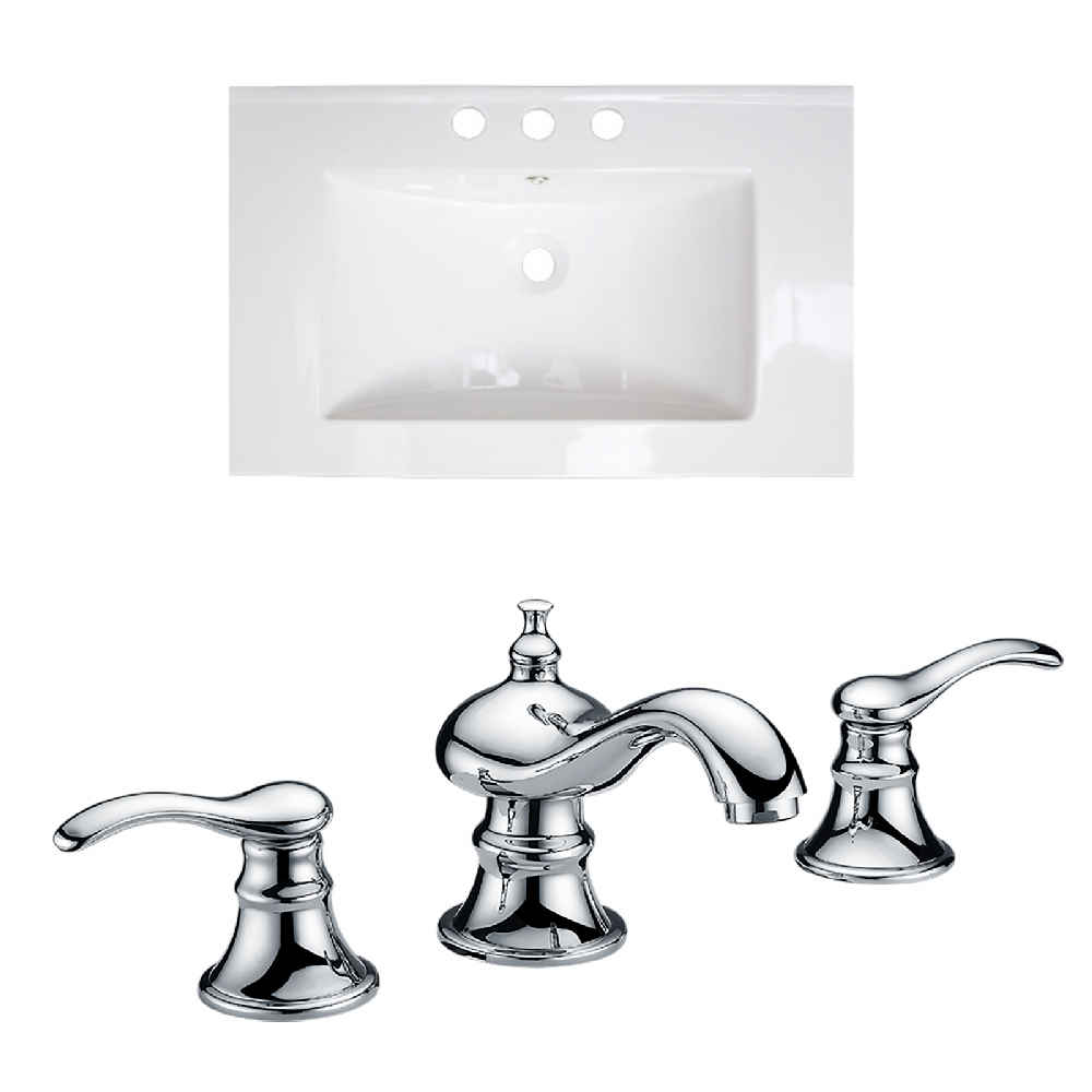 23.75-in. W 3H8-in. Ceramic Top Set In White Color