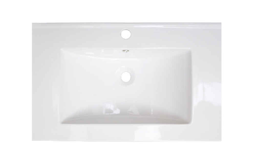 30-in. W 1 Hole Ceramic Top Set In White Color