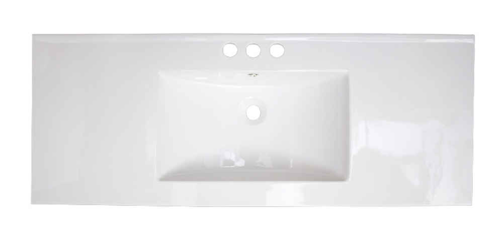 48-in. W 3H8-in. Ceramic Top Set In White Color