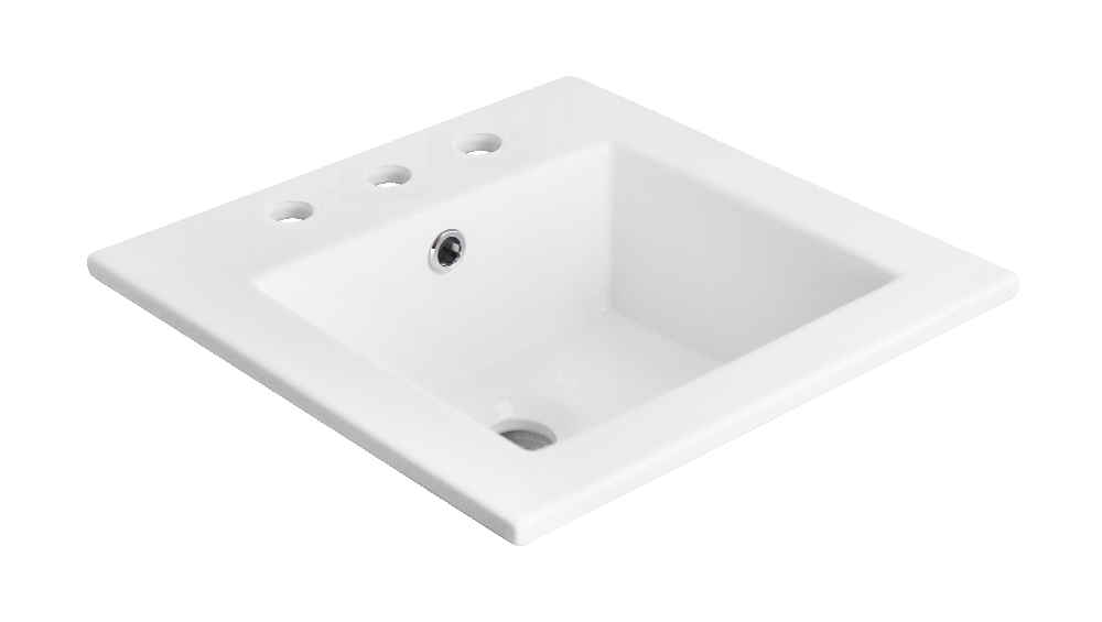 21-in. W 3H8-in. Ceramic Top Set In White Color