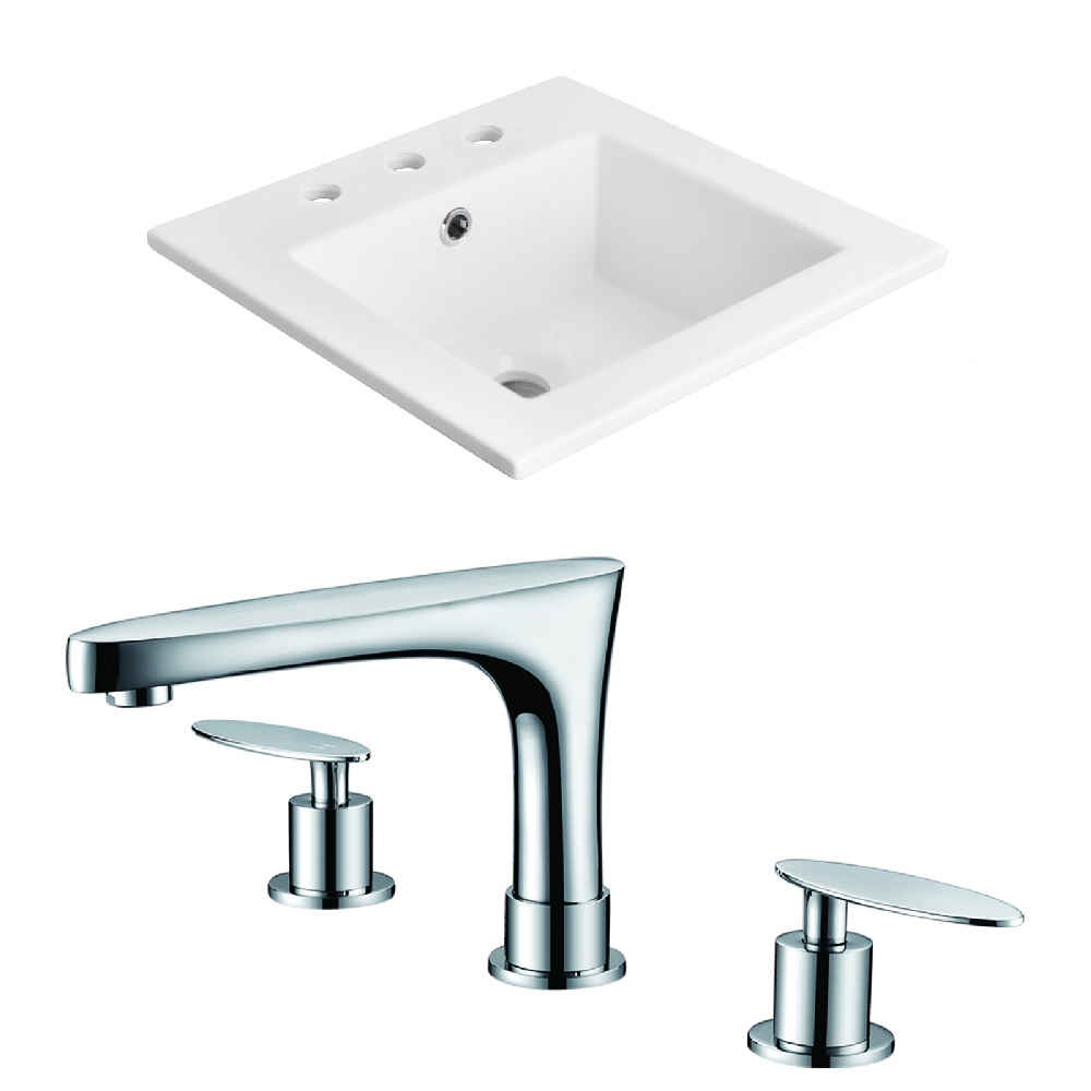 21-in. W 3H8-in. Ceramic Top Set In White Color