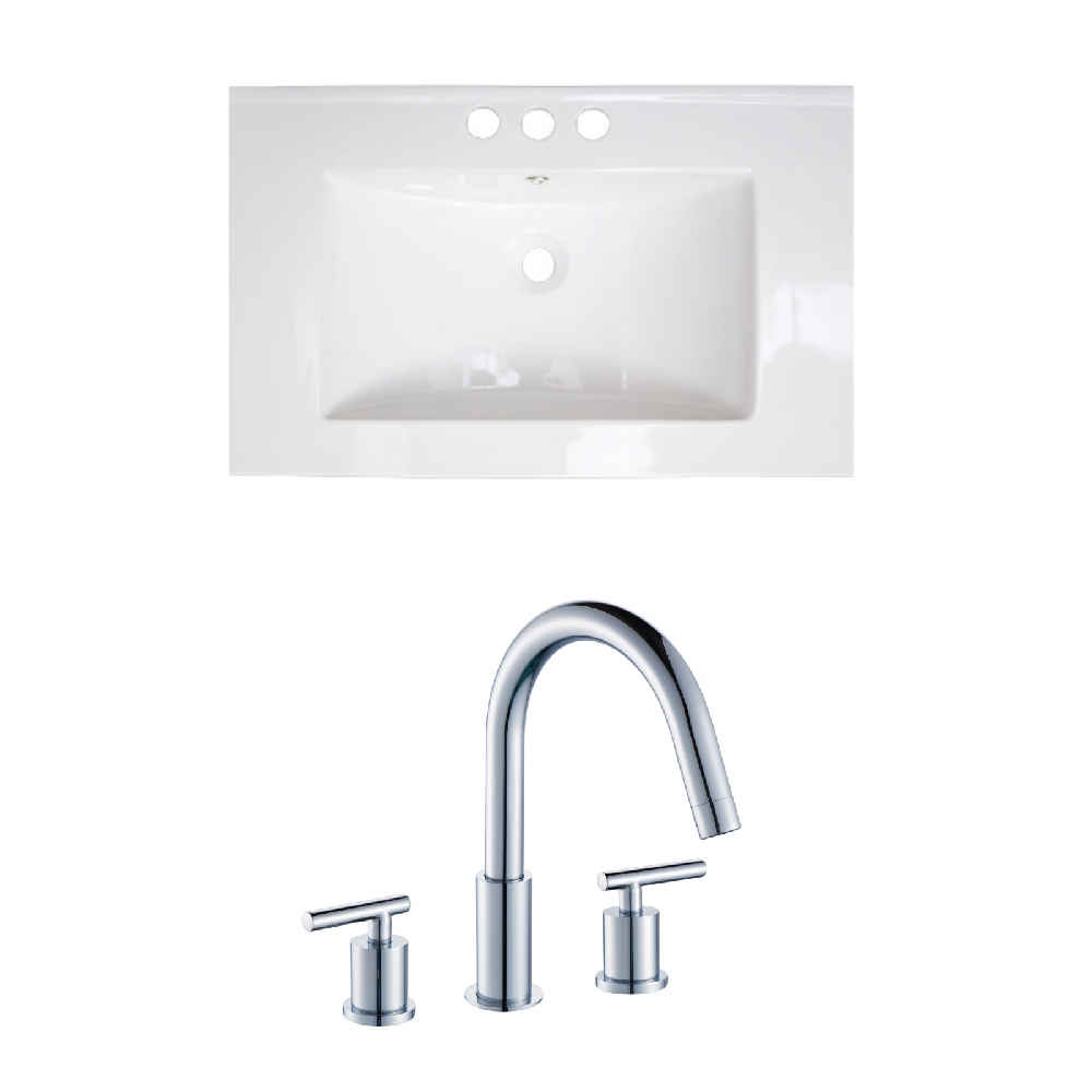21-in. W 3H8-in. Ceramic Top Set In White Color