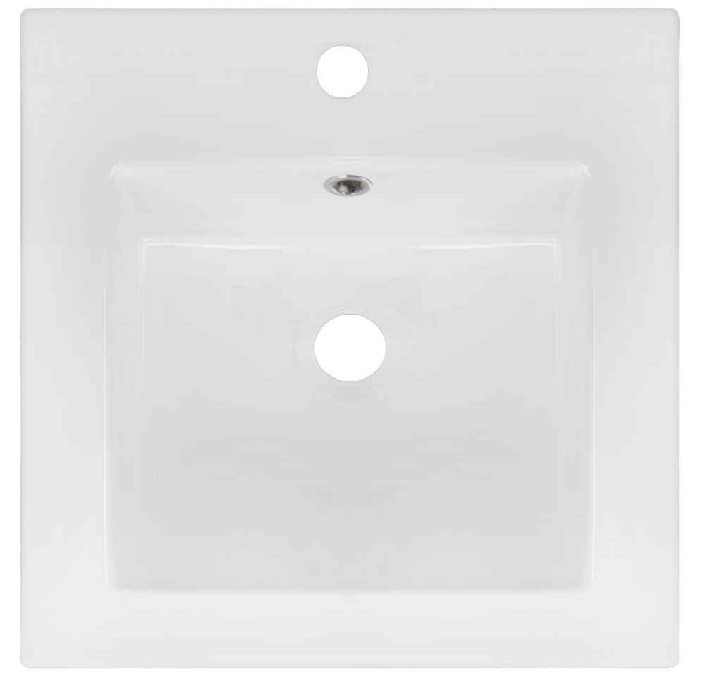 16.5-in. W 1 Hole Ceramic Top Set In White Color