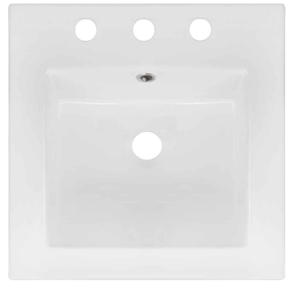 16.5-in. W 3H8-in. Ceramic Top Set In White Color
